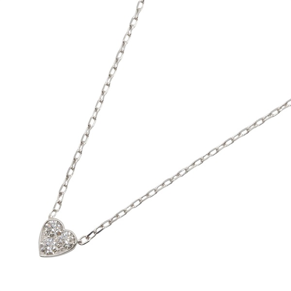 CARTIER Mini Heart of Cartier Diamond Necklace 18KWG White Gold Used women