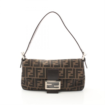 FENDI Mamma bucket Zucca Hand shoulder bag 26424 canvas leather Brown Used