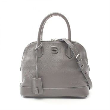 BALENCIAGA VILLE Small 2way Hand shoulder crossbody bag 645009 leather Gray Used