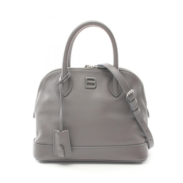 BALENCIAGA VILLE Small 2way Hand shoulder crossbody bag 645009 leather Gray Used