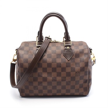 LOUIS VUITTON Speedy Bandouliere 25 2way Handbag N41181 Damier Ebene Used Women