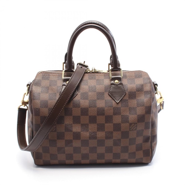LOUIS VUITTON Speedy Bandouliere 25 2way Handbag N41181 Damier Ebene Used Women