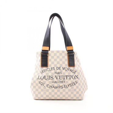 LOUIS VUITTON Plan Soleil cabas PM Tote Bag N41179 Damier Azur canvas Suede Used