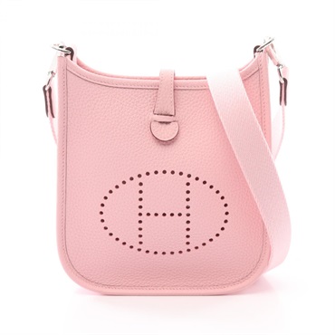 HERMES Evelyne TPM Shoulder crossbody Bag K 085945CK Taurillon Clemence pink SHW