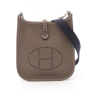 HERMES Evelyne TPM Shoulder crossbody Bag W 069426CK Taurillon Clemence Etoupe