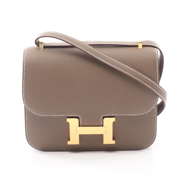 HERMES Constance 3 mini Shoulder Bag W 083905CC Epsom Etoupe Grey GHW