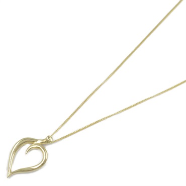 TIFFANY＆CO Leaf Heart Necklace Pendant  18KYG Yellow Gold Used women