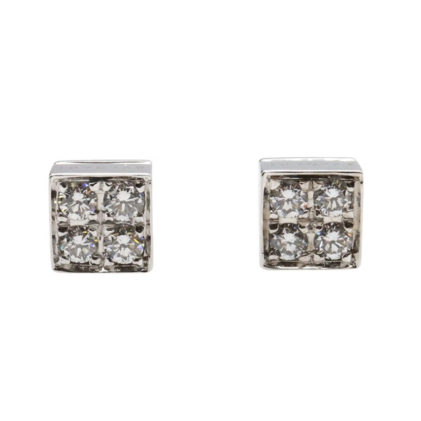 BVLGARI Lucia Pierced earrings Diamond 18KWG White Gold Used women