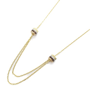 Boucheron Quatre Classic Necklace Diamond 18KYG 18KPG Three gold Used women