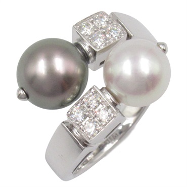 BVLGARI Lvcea Ring Pearl Diamond 18KPG Pink Rose Gold Used women US size 7