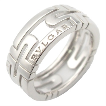 BVLGARI Open parenthesis Ring 18KWG White Gold Used unisex US size 6.5 #54