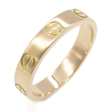 CARTIER Mini Love Ring 18KPG Pink Rose Gold Used women US size 5.75 #51