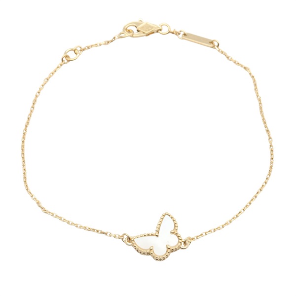 Van Cleef & Arpels Sweet Alhambra Papillon Bracelet 18KYG Mother of pearl Used