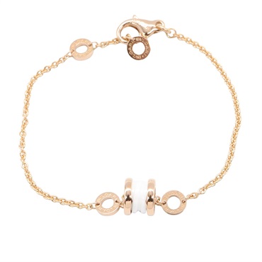 BVLGARI B-zero1 Element Bracelet Ceramic 18KPG Pink Rose Gold White Used unisex