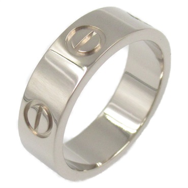 CARTIER Love Ring 18KWG White Gold Used unisex US size 5.25 #50
