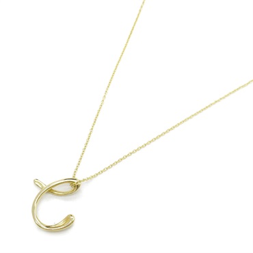 TIFFANY＆CO Letter Necklace Pendant 18KYG Yellow Gold Used women