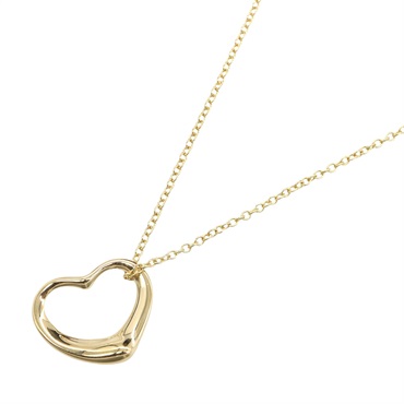 TIFFANY＆CO Open Heart Necklace Pendant 18KYG Yellow Gold Used women