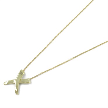 TIFFANY＆CO Kiss Necklace Pendant 18KYG Yellow Gold Used women