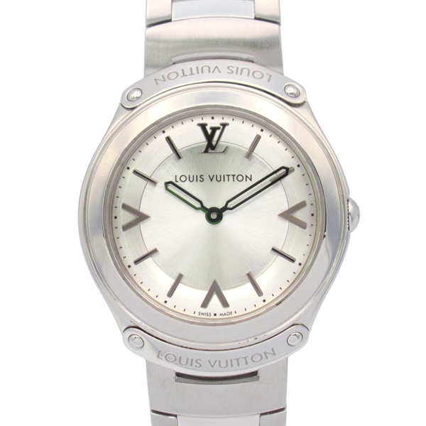 LOUIS VUITTON Fifty Five Wrist Watch Q6J00 Quartz Stainless Steel Used Women LV