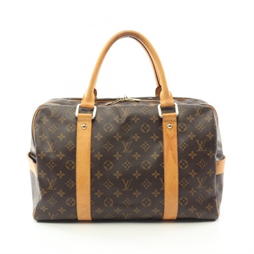 LOUIS VUITTON Carryall travel hand bag M40074 Monogram canvas leather brown used