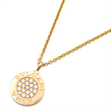 BVLGARI Bvlgari Onyx Diamond Necklace 18KPG Pink Rose Gold Black Used women