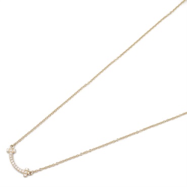 TIFFANY＆CO T Smile Mini Diamond Necklace 18KPG Pink Rose Gold Used women