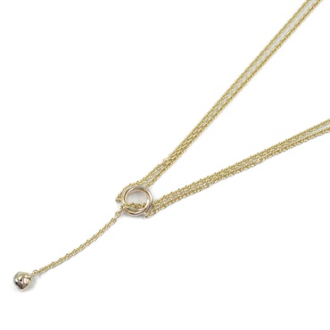 CARTIER Trinity Necklace 18KYG yellow 18KPG Pink 18KWG Three Gold Used women