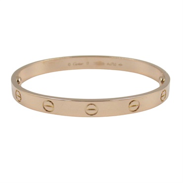 CARTIER Love Bracelet 18KPG Pink Rose Gold Used Women #17