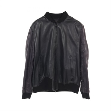 LOUIS VUITTON Monogram Blouson #52 reversible HIL47WTKV leather Nylon Black Used