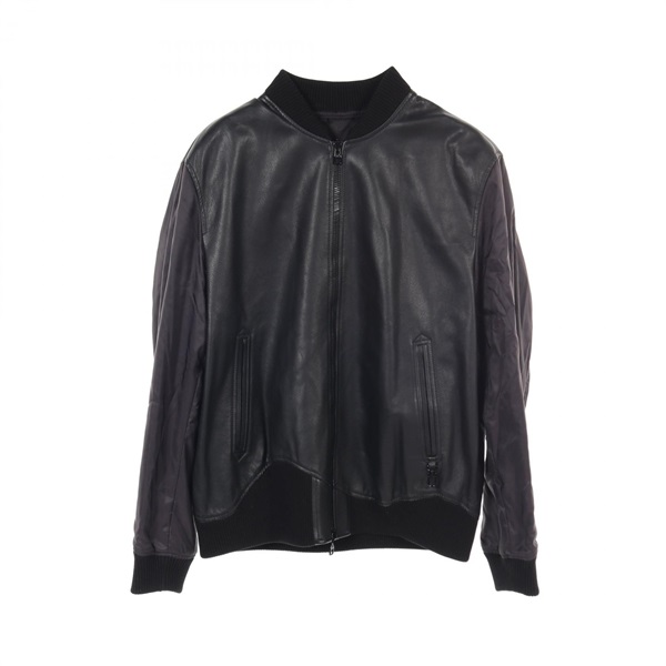 LOUIS VUITTON Monogram Blouson #52 reversible HIL47WTKV leather Nylon Black Used