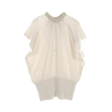 LOEWE Short Sleeve Knit S540Y14KB9 Wool Mohair Gray Size XS Used Women