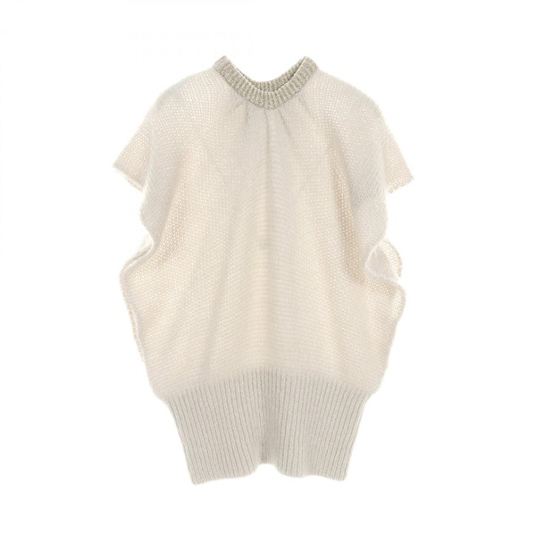 LOEWE Short Sleeve Knit S540Y14KB9 Wool Mohair Gray Size XS Used Women