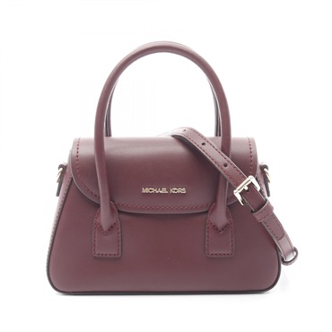 Michael Kors Small Satchel Crossbody Handbag 35F4G3OC5L leather Bordeaux Used