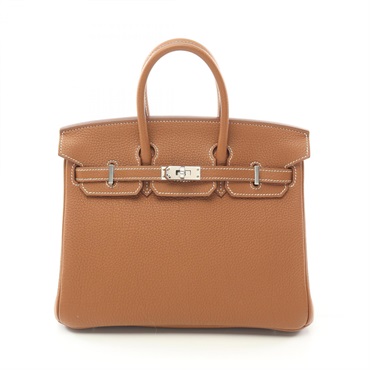 HERMES Birkin 25 Hand bag U Togo leather Gold Used SHW