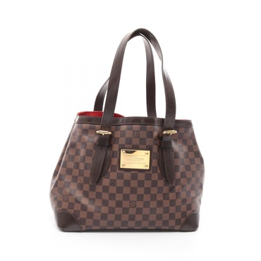 LOUIS VUITTON Hampstead MM Shoulder Tote Bag N51204 Damier Ebene Used Women LV
