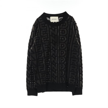 FENDI MARC JACOBS knitwear #48 sweater FZX131 wool Nylon Black Gray Used