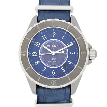 CHANEL J12 Chromatic Date Wrist Watch H4338 Auto titanium ceramic Used mens CC