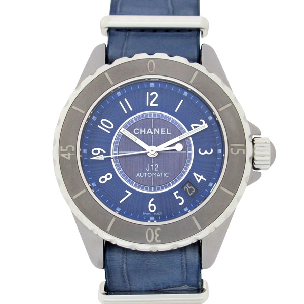 CHANEL J12 Chromatic Date Wrist Watch H4338 Auto titanium ceramic Used mens CC