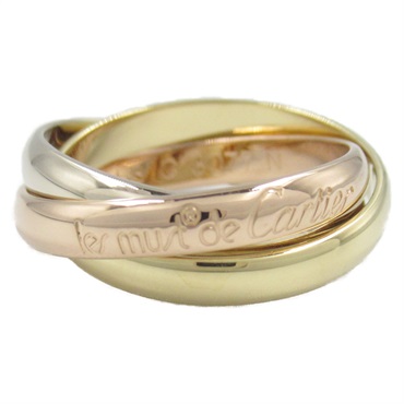 CARTIER Trinity Ring 18KYG RG WG Yellow White Rose Gold used US size 6.75 women