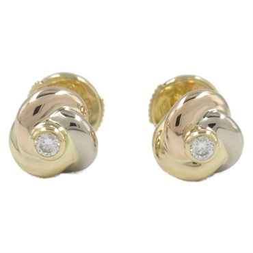 CARTIER Baby Trinity Diamond Pierced Earrings 18KYG 18KPG 18KWG gold Used women