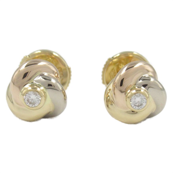 CARTIER Baby Trinity Diamond Pierced Earrings 18KYG 18KPG 18KWG gold Used women