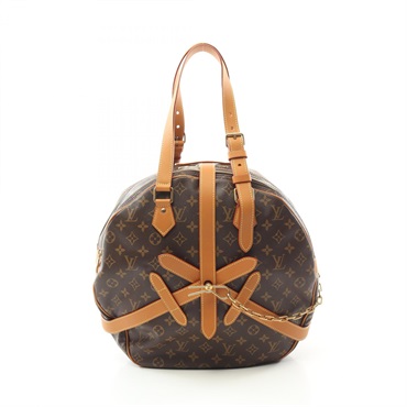 LOUIS VUITTON soft hat trunk hand bag M44750 Monogram leather Brown Used LV