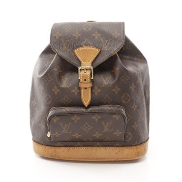 LOUIS VUITTON Montsouris MM Rucksack Backpack M51136 Monogram leather Brown Used