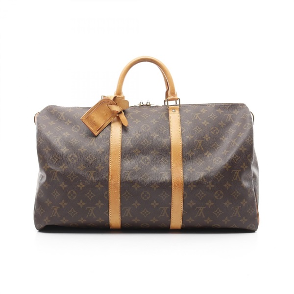 LOUIS VUITTON Keepall 50 travel hand bag M41426 Monogram leather Brown Used LV