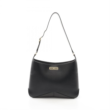 BALENCIAGA XX Medium Shoulder Bag 695591 leather Black Used Women