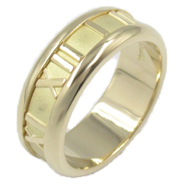 TIFFANY＆CO Atlas Ring 18KYG Yellow Gold Used unisex US size 6.75