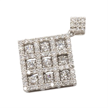 JEWELRY Diamond Pendant Top 18KWG White Gold Used women