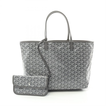 GOYARD Saint Louis PM Hand Tote Bag canvas leather Gray Multicolor Used Women