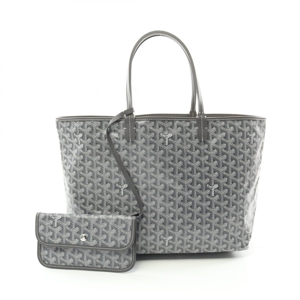 GOYARD Saint Louis PM Hand Tote Bag canvas leather Gray Multicolor Used Women