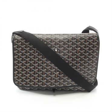 GOYARD Capecian MM Shoulder Bag canvas leather Black Brown White Used Women